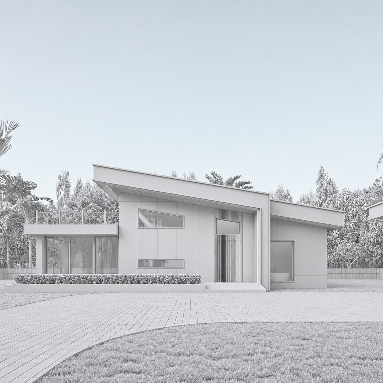 Pavilion House, clay model